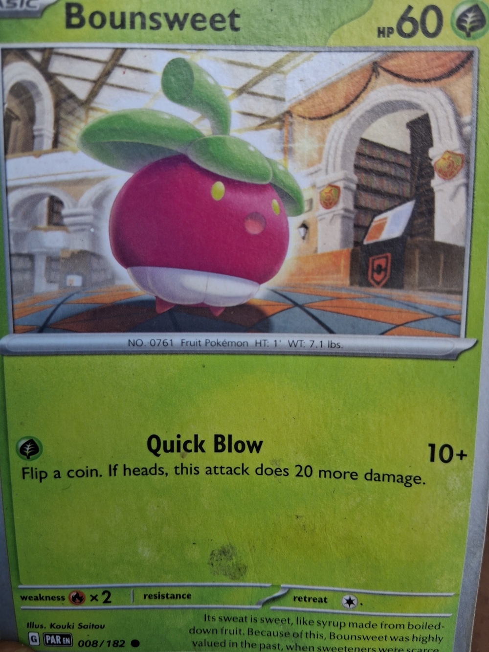 Poke'mon Trading Card " Bounsweet"